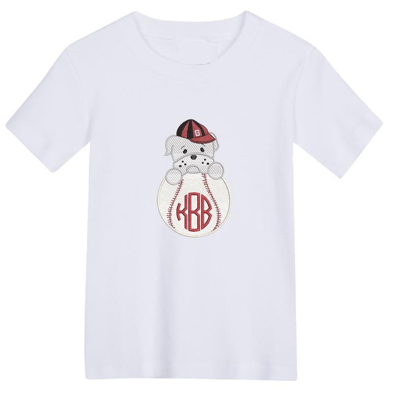 Georgia baseball boys' short sleeve outfit with gingham pants