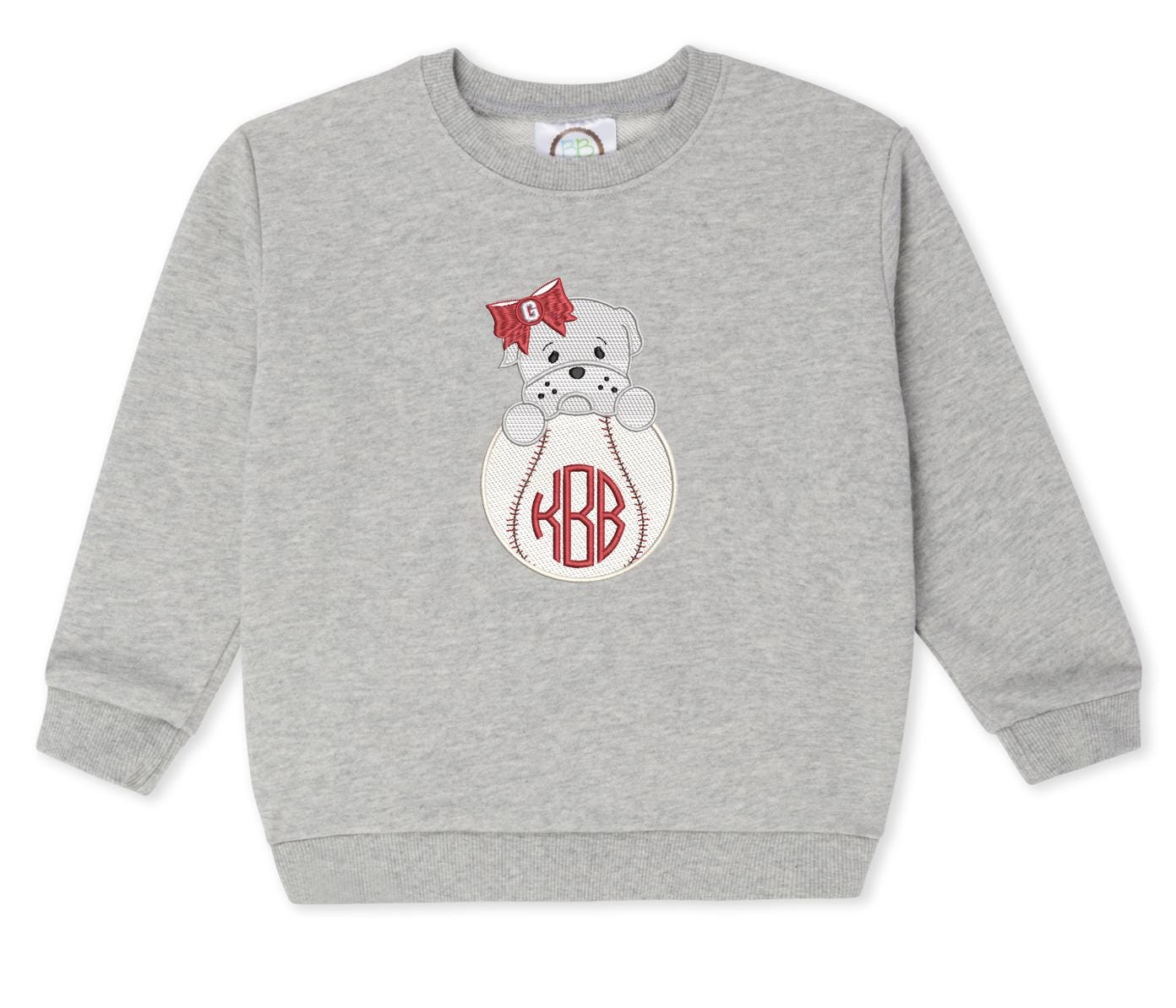Baby Bulldog Baseball girls' sweatshirt