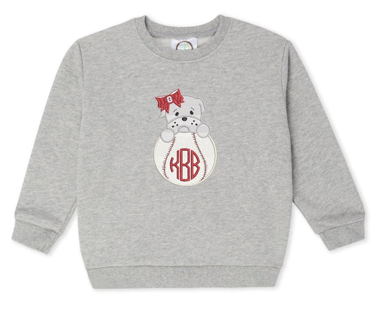 Baby Bulldog Baseball girls' sweatshirt