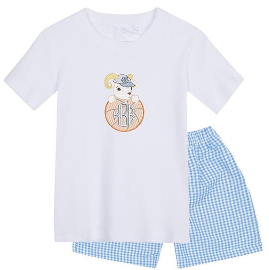 Baby Ram Basketball boys' outfit short sleeve