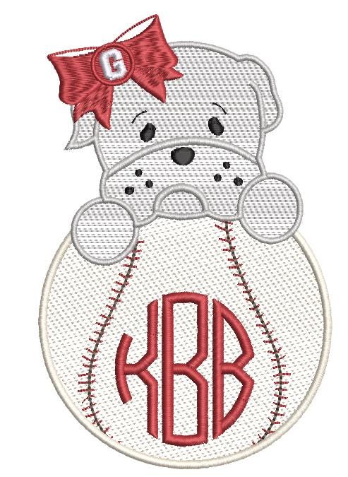 Georgia baseball girls' short sleeve outfit with gingham pants