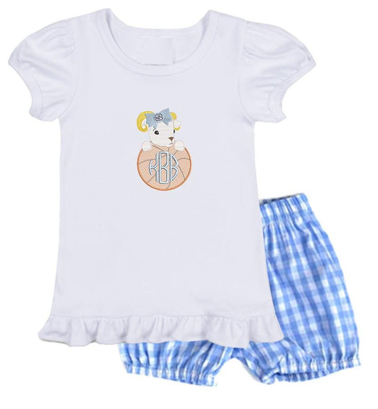 Baby Ram Basketball girls' outfit short sleeve