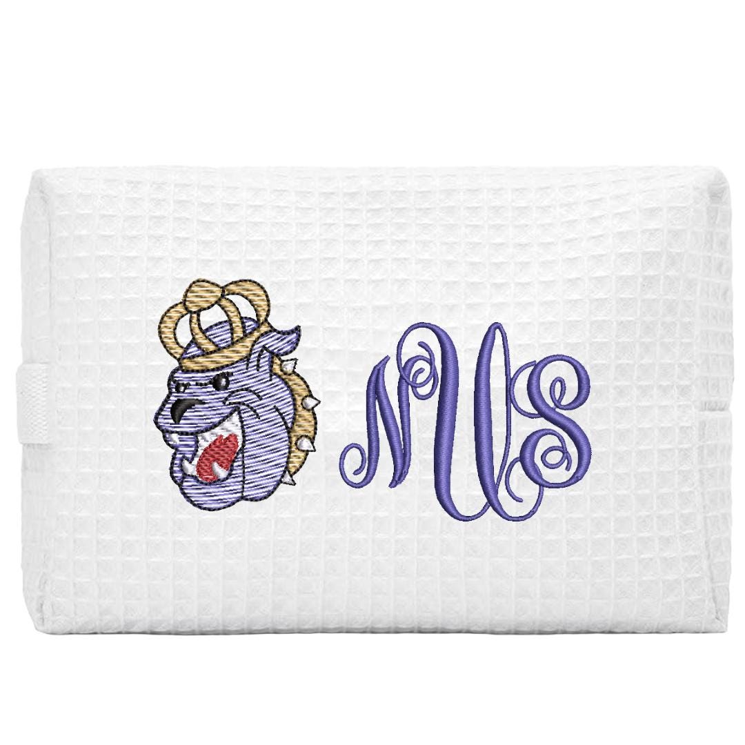 Bulldog with Crown Makeup Bag