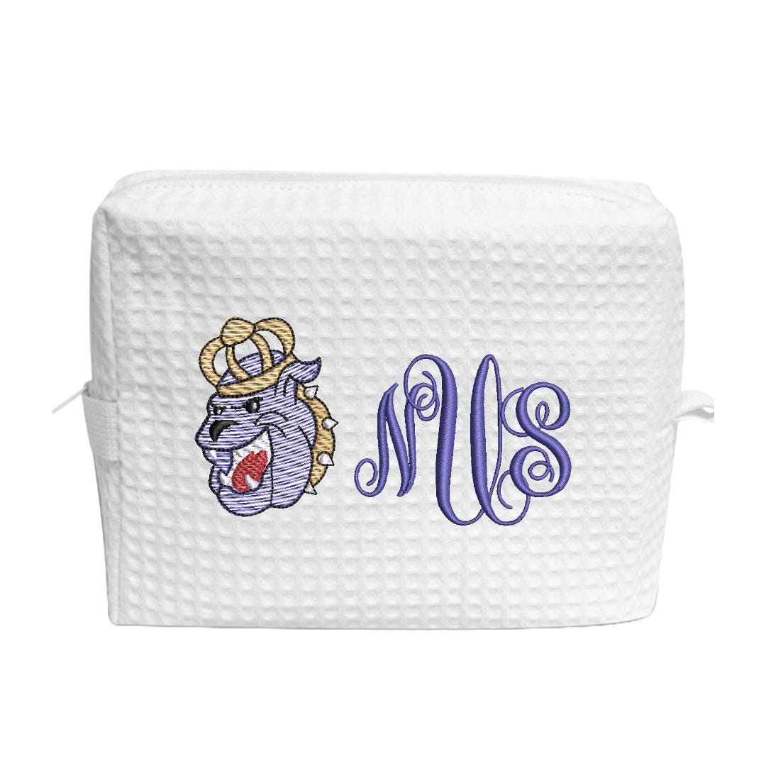 Bulldog with Crown Makeup Bag