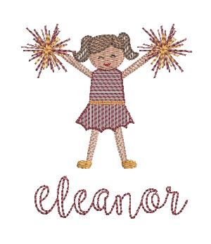 Baby girl sunsuit - cheerleader