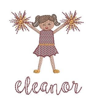 Baby girl sunsuit - cheerleader