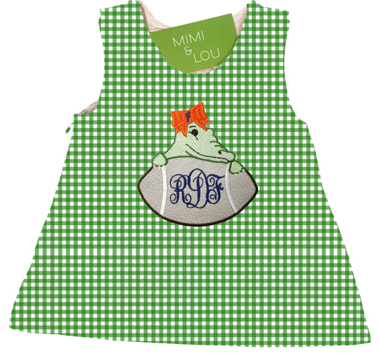 Baby Alligator gingham dress