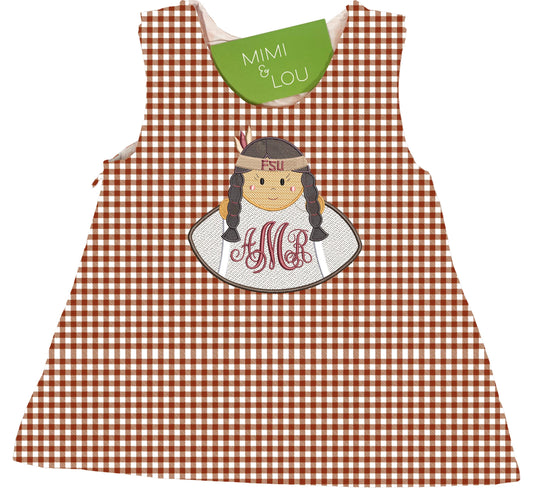 Baby Florida football gingham dress