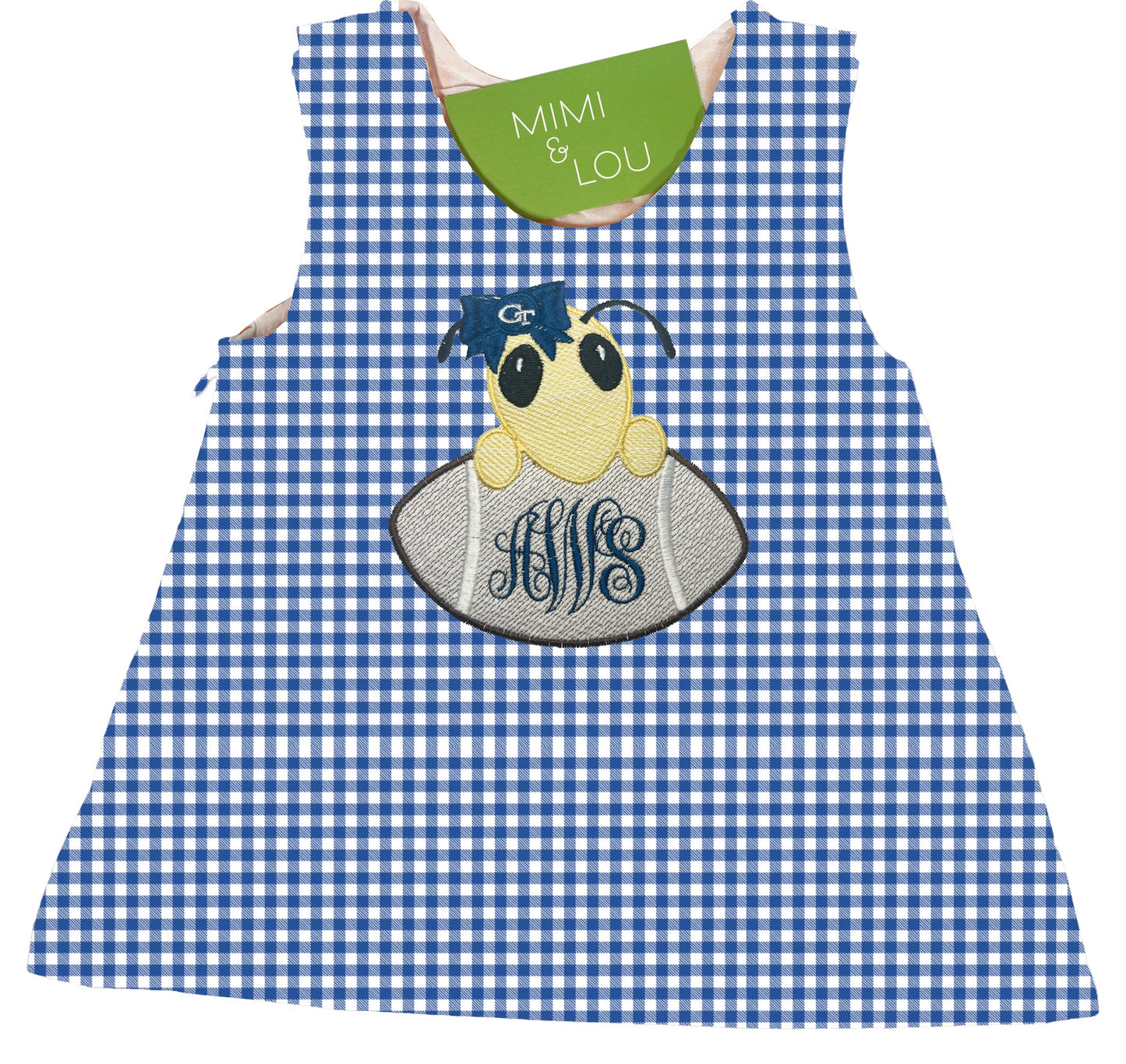 Baby Football Bee gingham dress