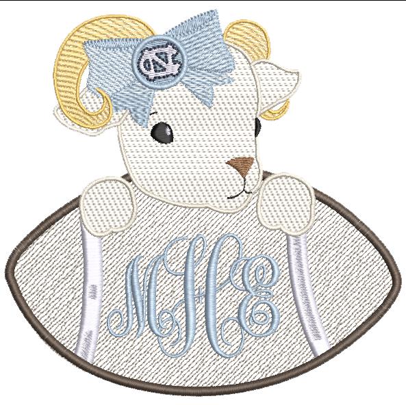 Baby Ram Football gingham dress