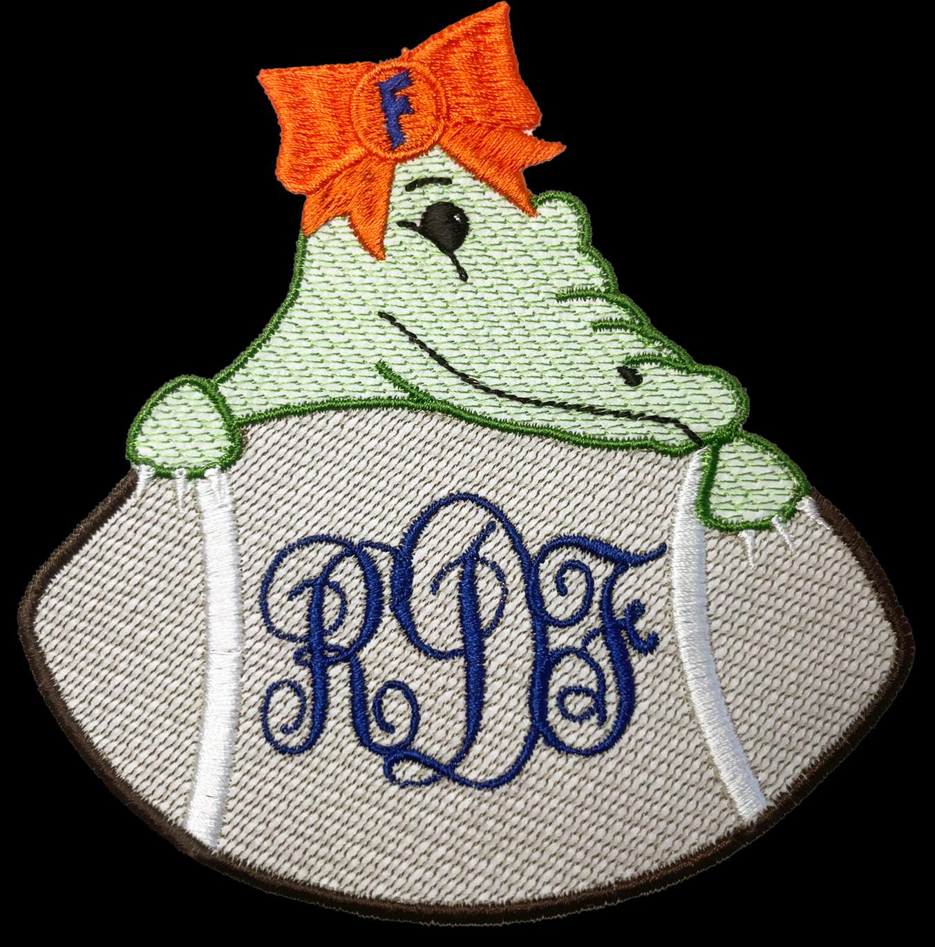 Baby Alligator Football gingham dress