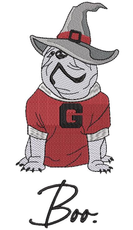 Bulldog Halloween Kitchen Towel