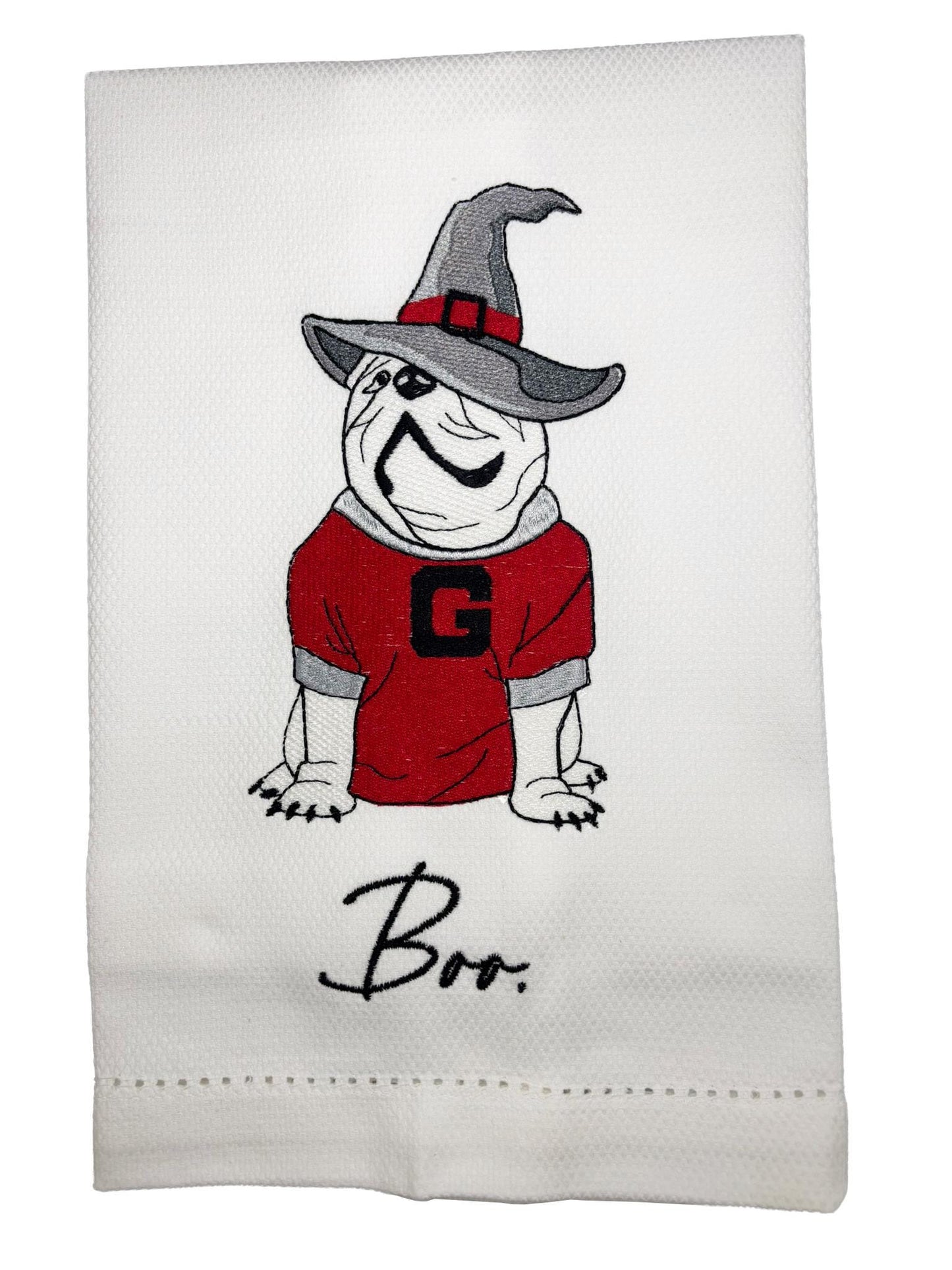 Bulldog Halloween Kitchen Towel