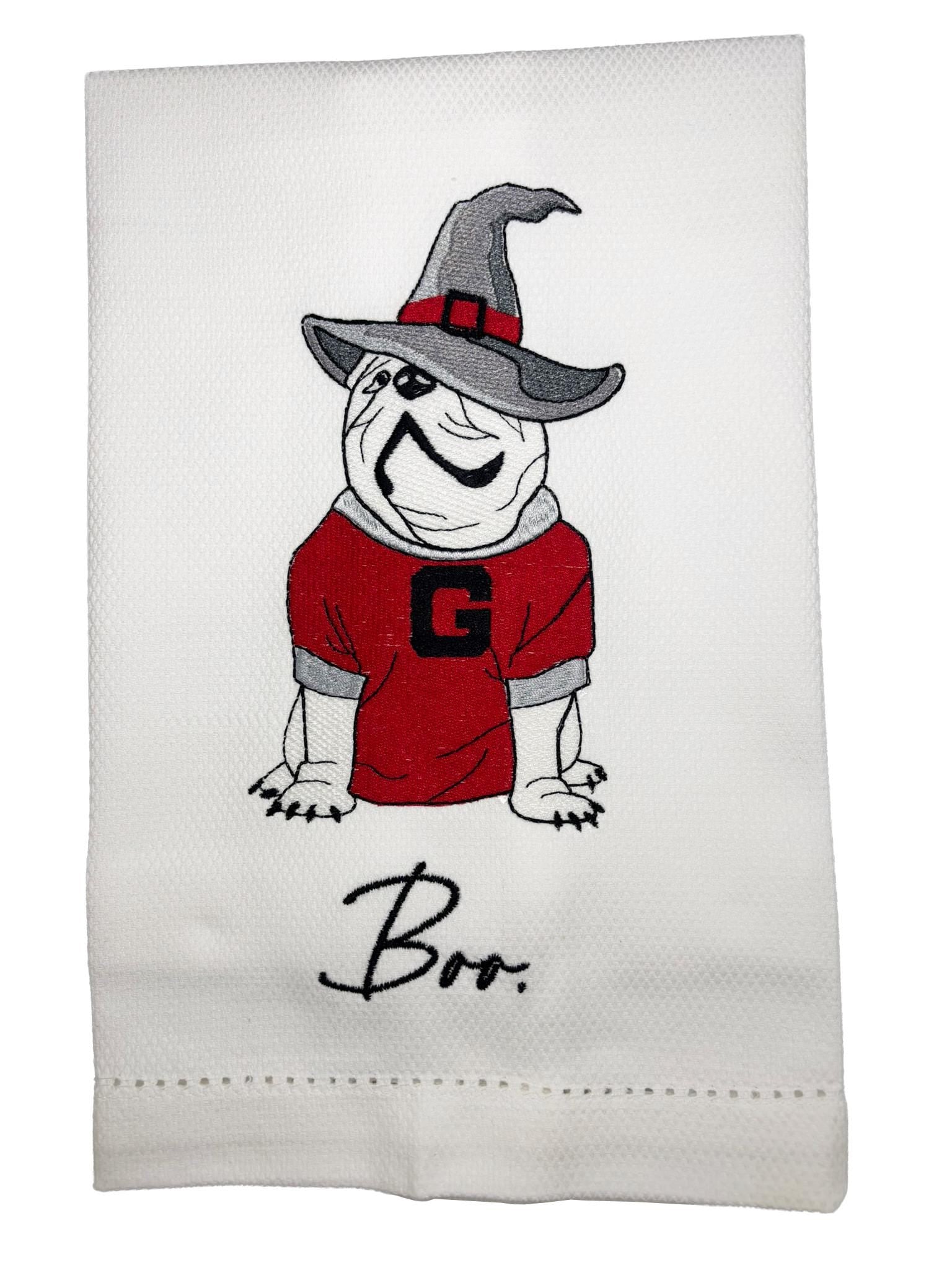 Bulldog Halloween Kitchen Towel