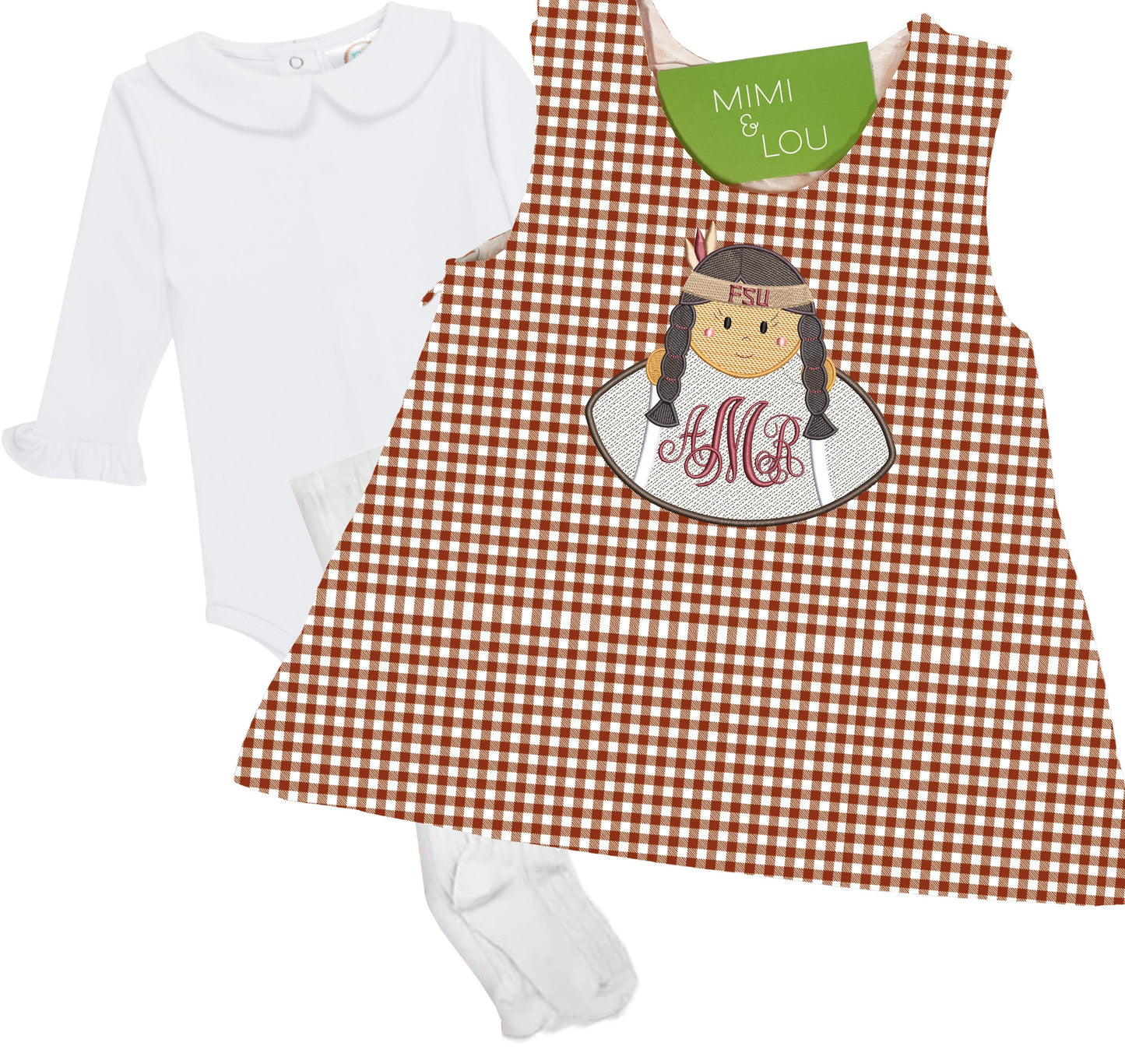 Baby Florida football gingham dress