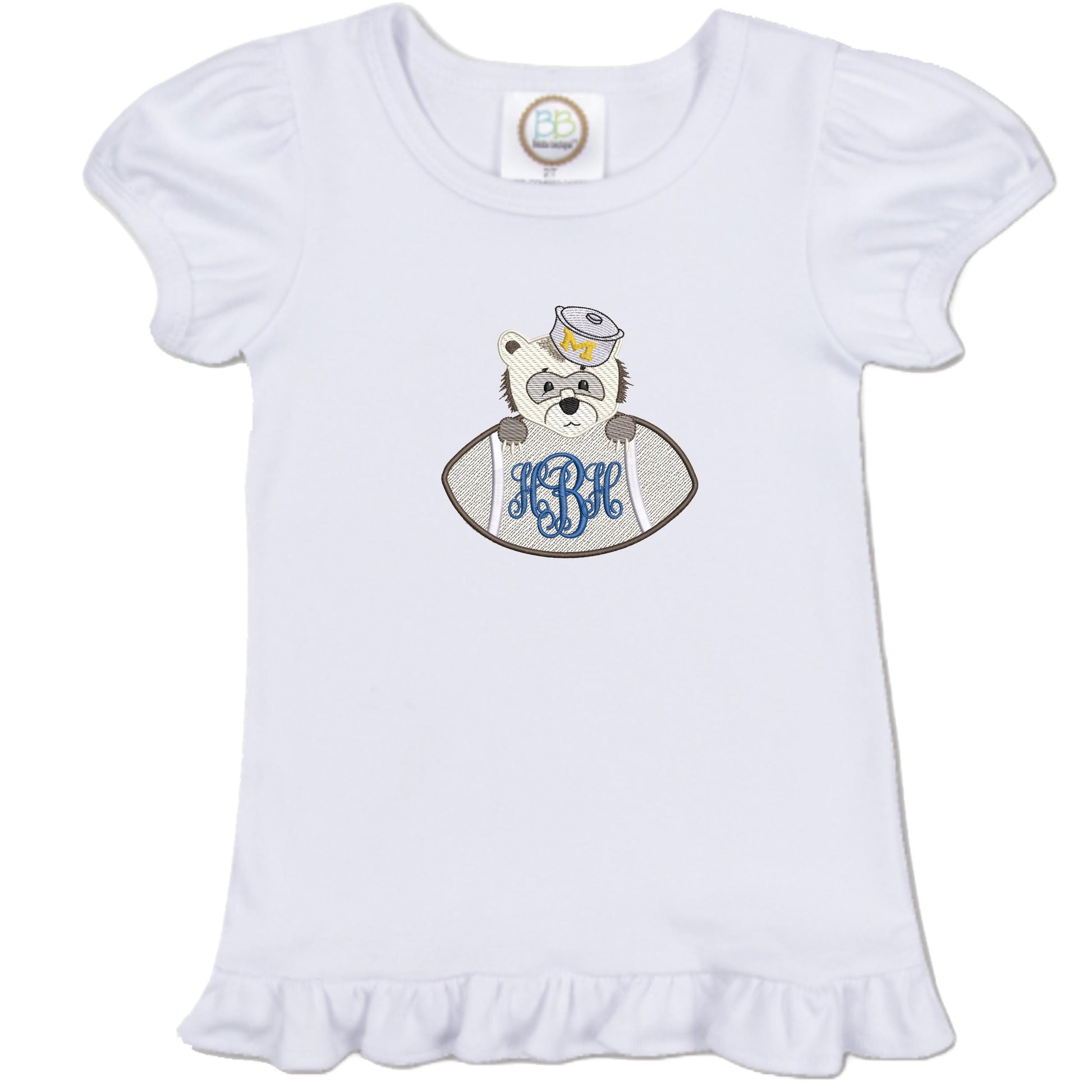 Football Baby girls shirt and gingham pants