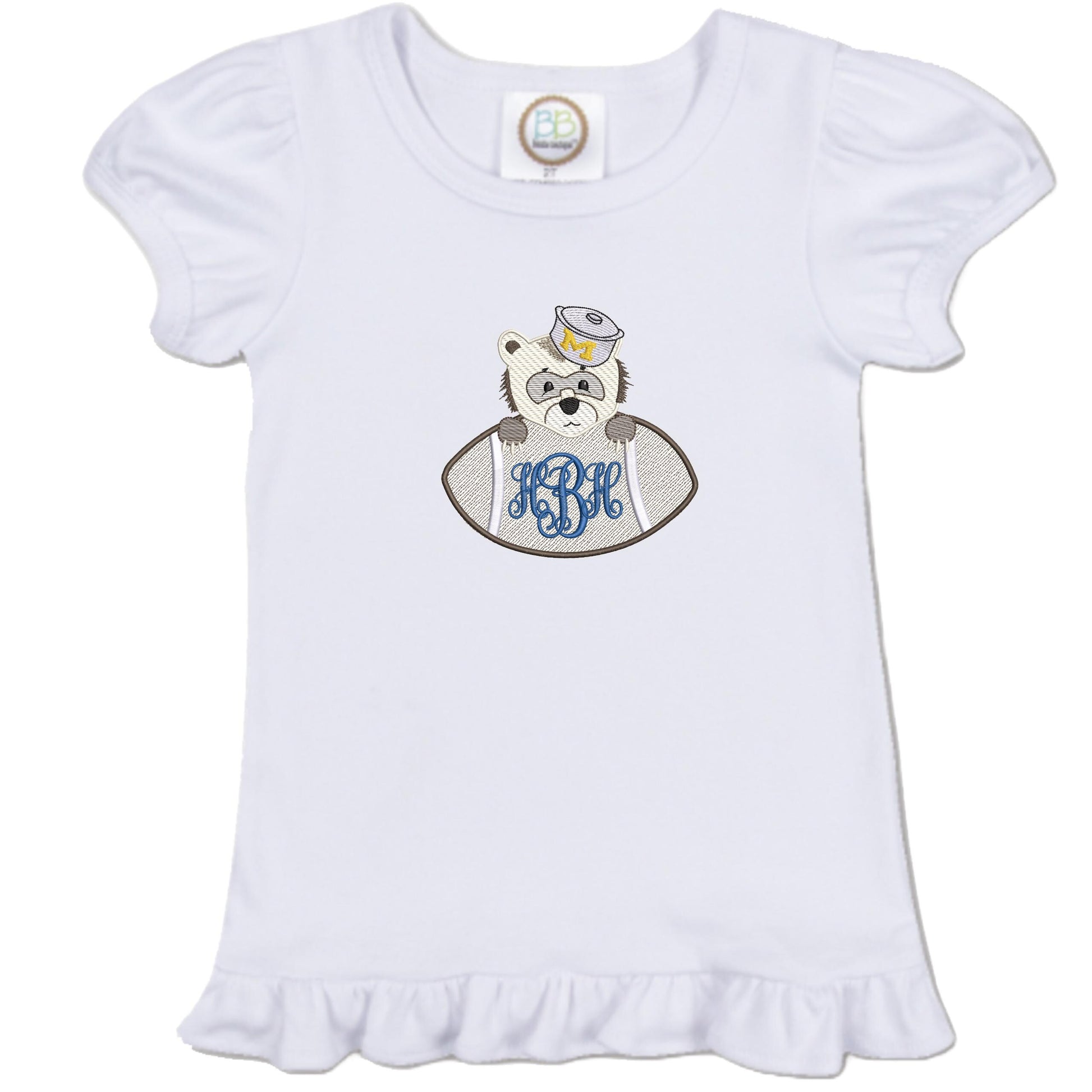 Foorball Baby girls shirt and gingham shorts