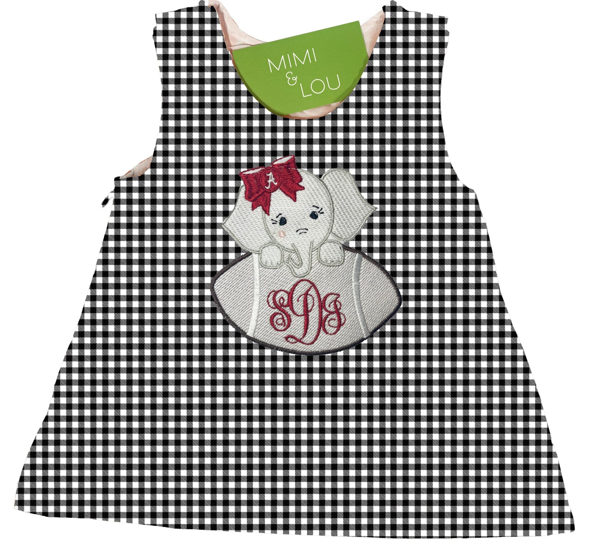 Baby Elephant Football gingham dress