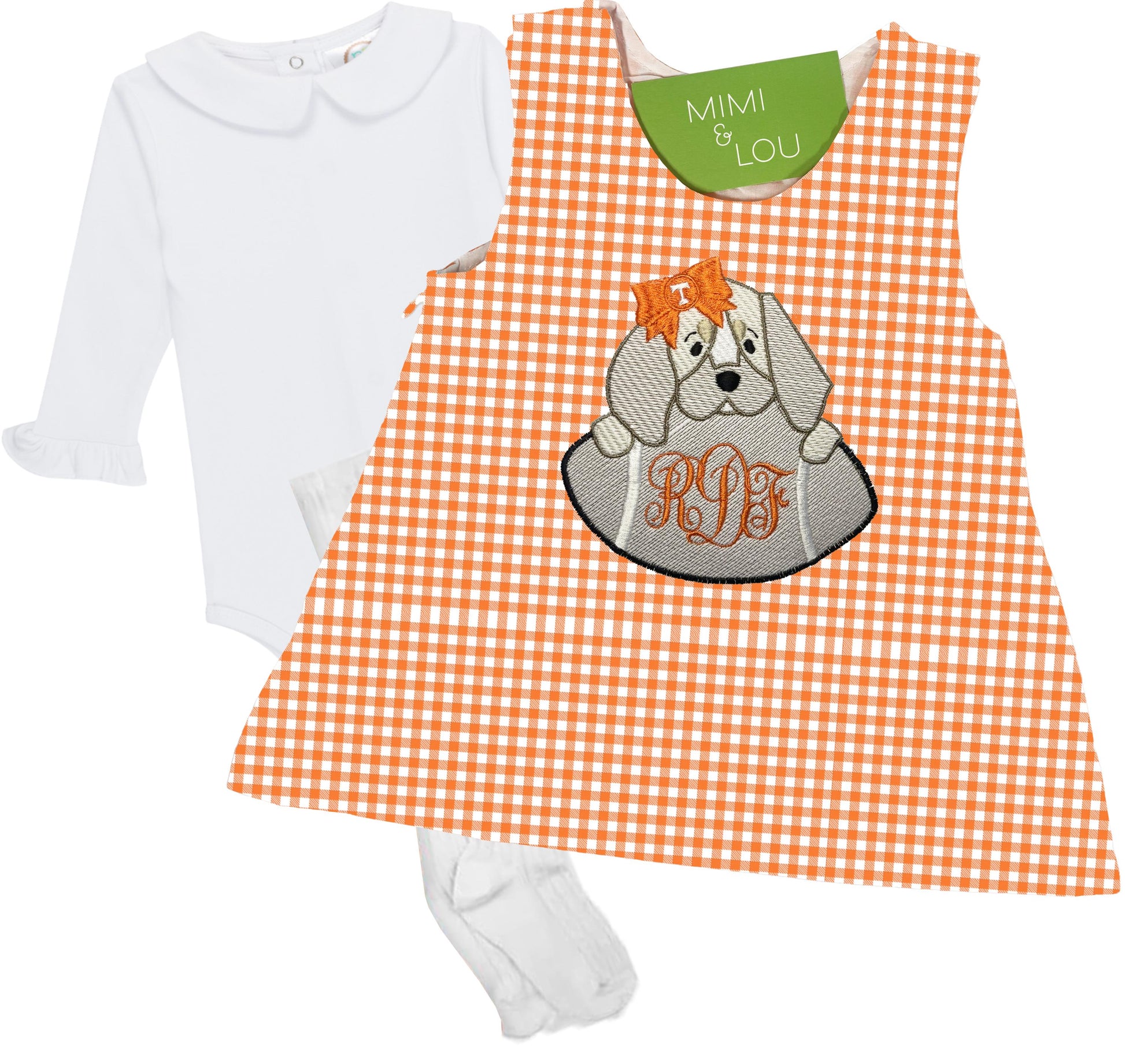 Baby Bluetick Football gingham dress