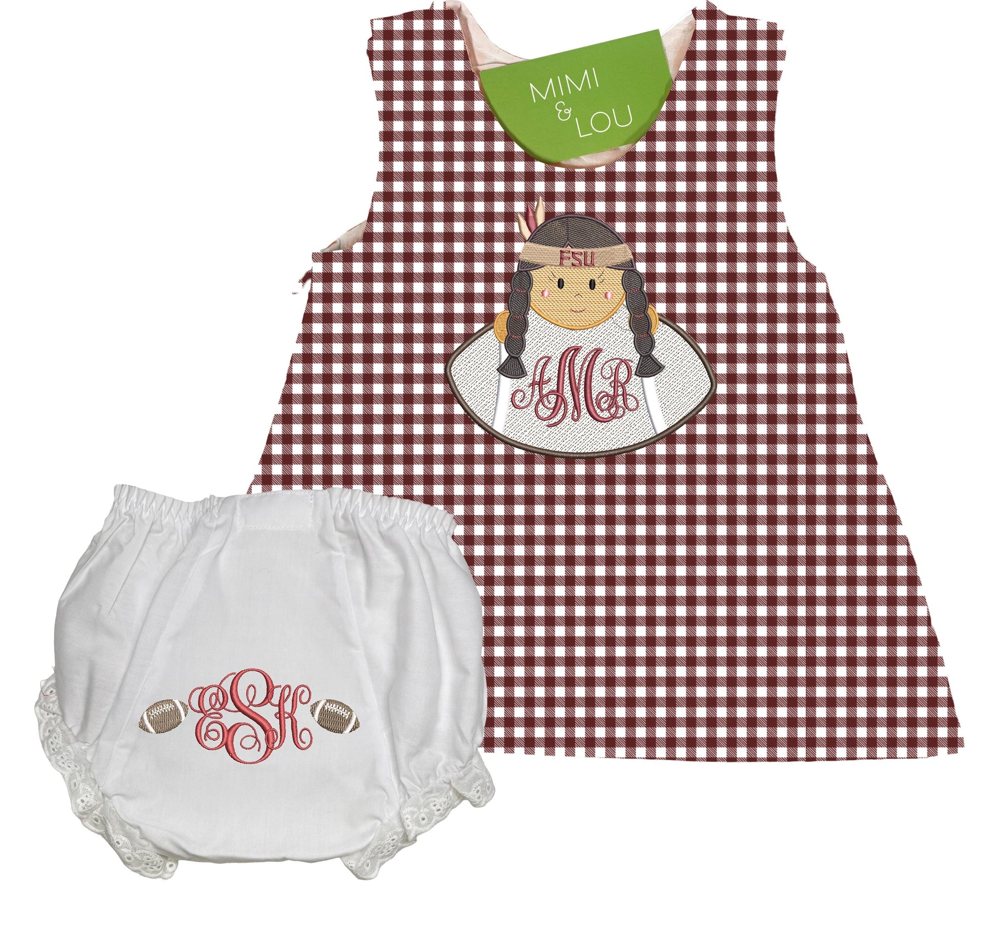 Baby Florida football gingham dress
