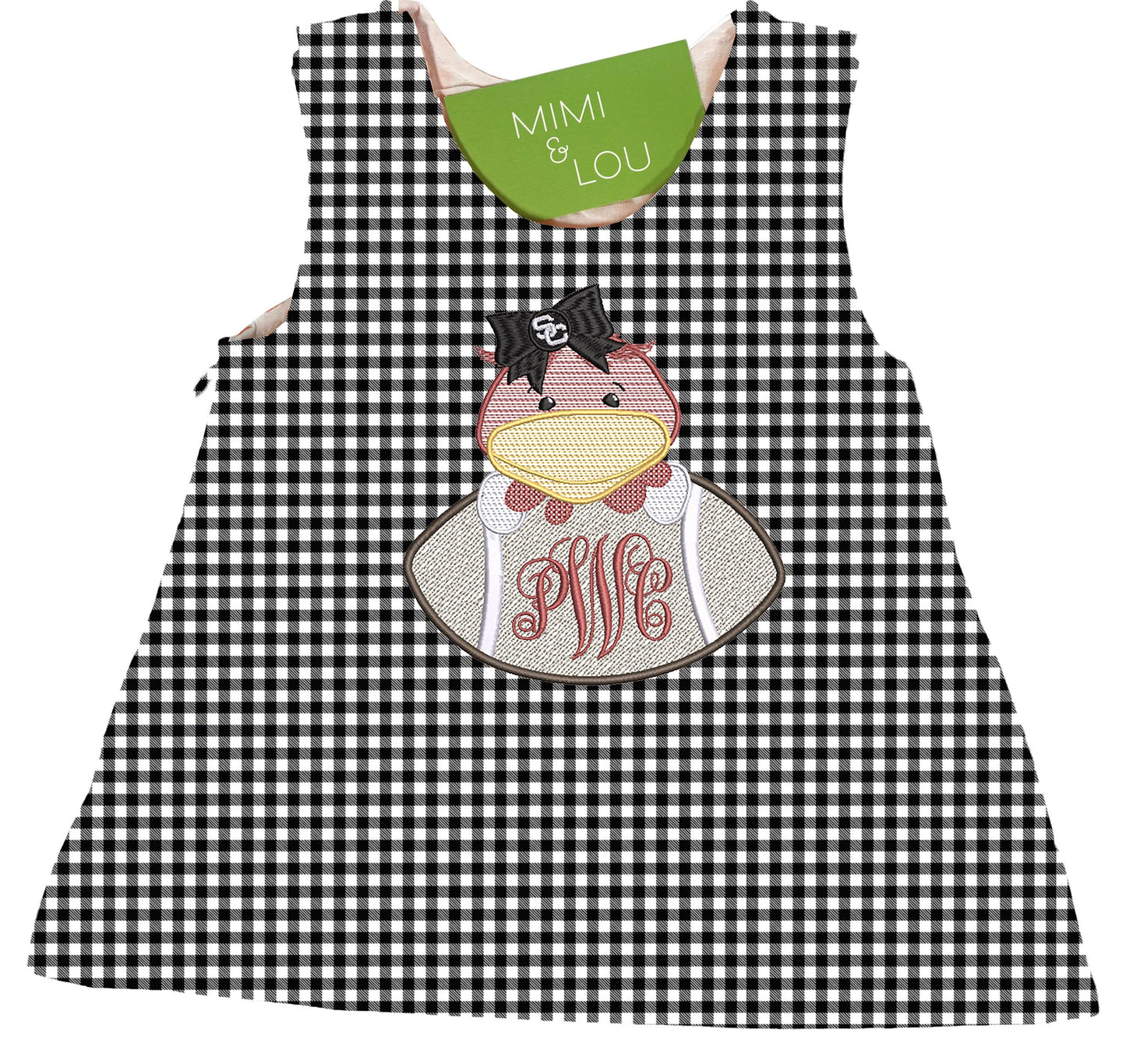Baby Rooster Football gingham dress