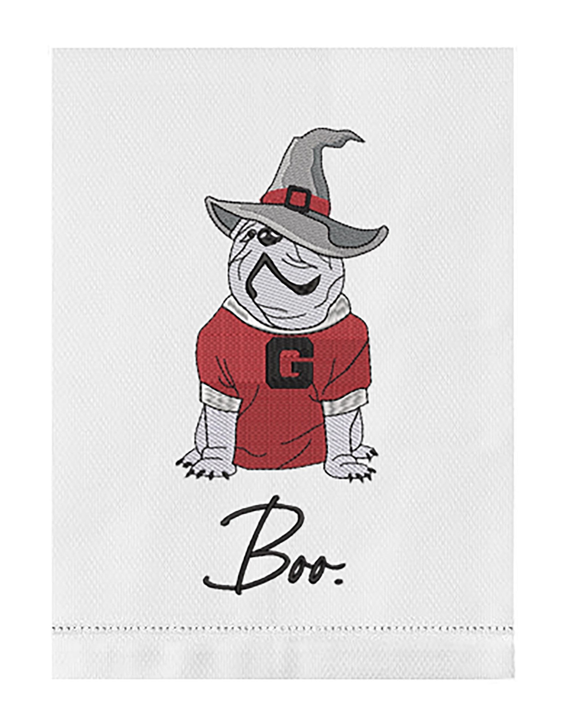 Bulldog Halloween Kitchen Towel