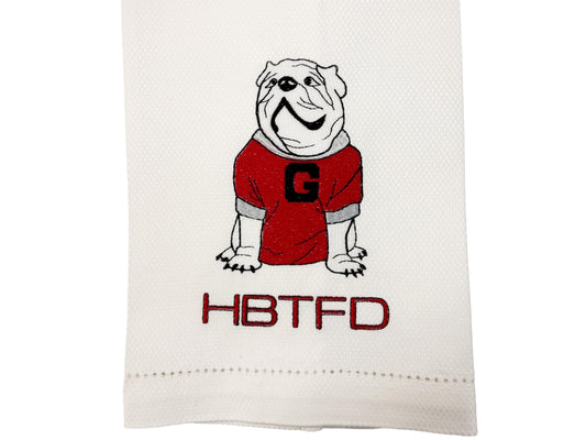 UGA HBTFD Kitchen Towel embroidered - all Georgia fans need one!