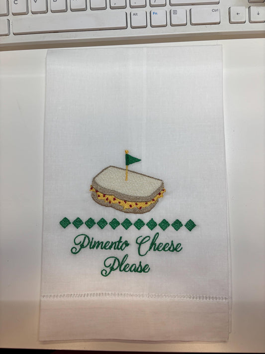 Pimento Cheese, Please! Linen Guest towel