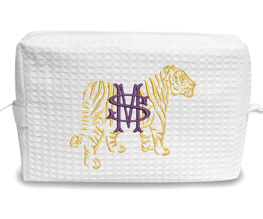 Tiger Makeup Bags LSU colors