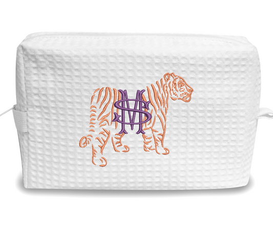 Tiger Makeup Bags - Clemson colors